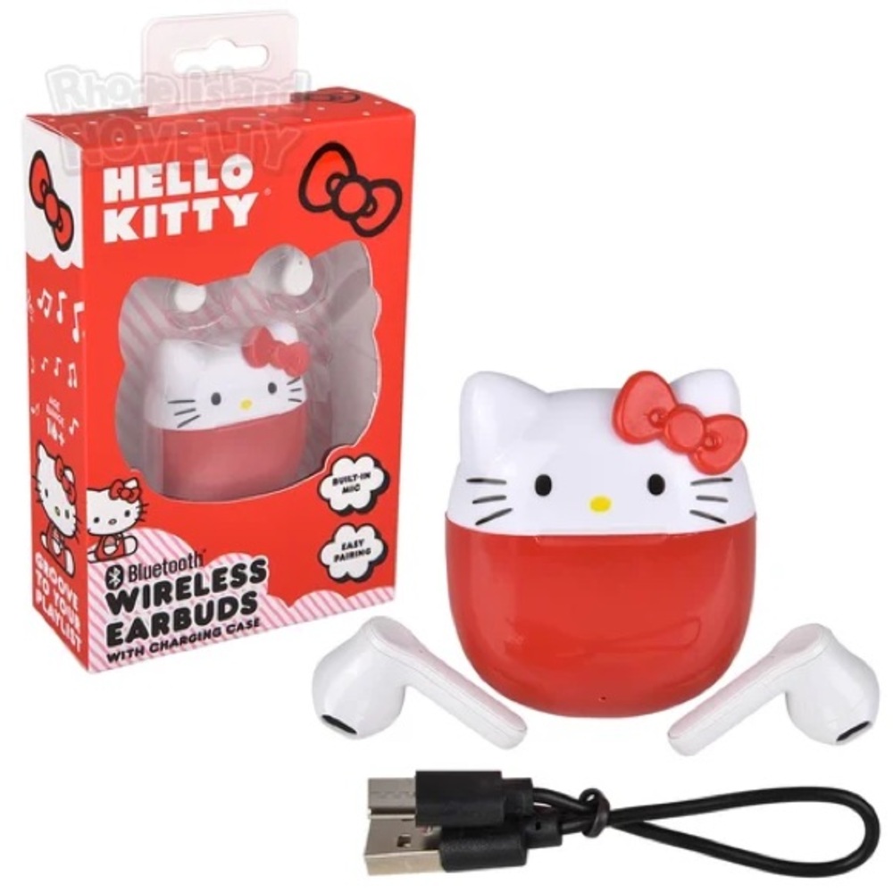 Hello Kitty nwt Red and White Wireless Earbuds
